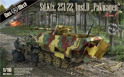 DAS WERK DW16022 1/16 Sd.Kfz. 251/22 Ausf.D Pakwagen Halftrack Model Kit