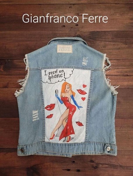 Women Gianfranco Ferre Denim Vest Blue 36 / S / 44