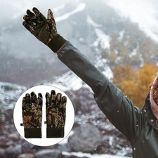 1 Pair Camouflage Windproof Winter Gloves Durable Outdoor Warmth Gloves