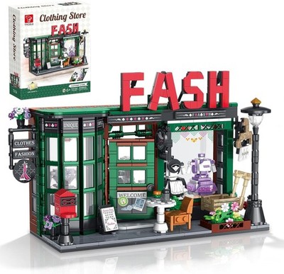 TYCOLE Vintage Fashion Boutique Modular Building Set with LED Lights 999 pcs