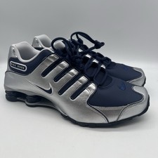 Nike Shox NZ Shoes Midnight Navy Silver Black 378341-402 nby Men's Size10 NEW