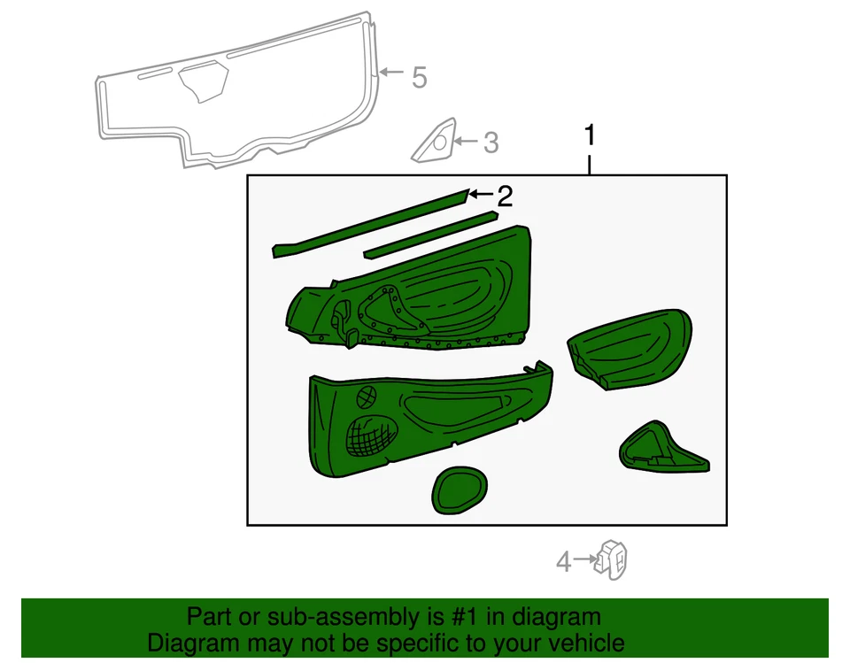 Panel de moldura de puerta genuino GM 22672933 Foto 2 de 2