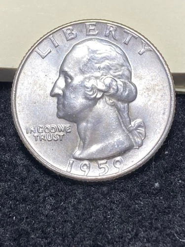 1959 D Washington Quarter BU Uncirculated Mint State 90% Silver 25c US Coin