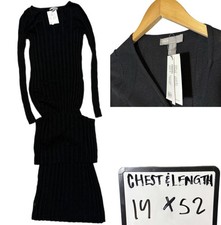 NEW ASOS design Solid Black Maxi Dress Long Women’s Y2K Grunge Long Sleeve Sz 4