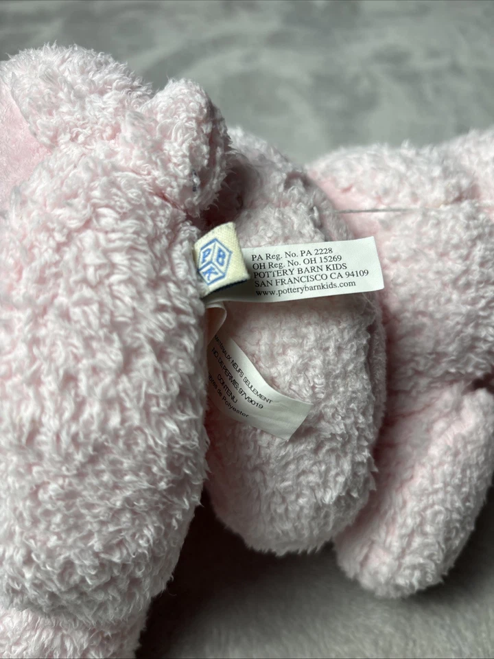 Pottery Barn Kids плюшевая игрушка для активного отдыха розовый плюшевый медведь кольцо погремушка - Изображение 4 из 4