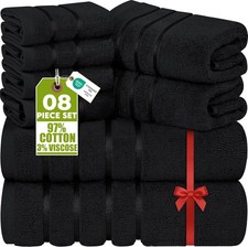 Set 8 Piece 2 Bath Towels 2 Hand Towels 4 Washcloths Cotton Utopia Towels