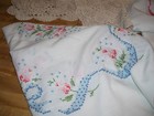Pair of Hand Embroidered Tablecloths 1 is Christmas & Hand Crocheted Doilies — photo 3