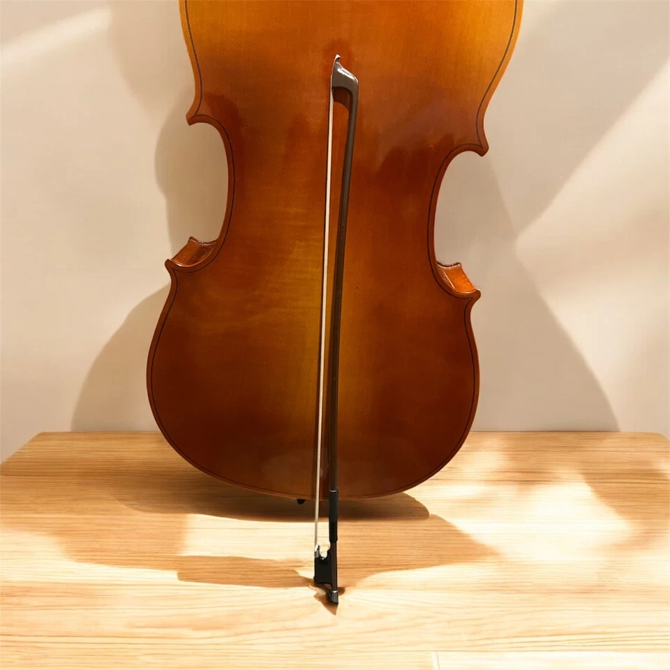 Violonchelo de tamaño completo con estuche blando - necesita cuerdas y pasador, buen instrumento de proyecto Foto 4 de 4