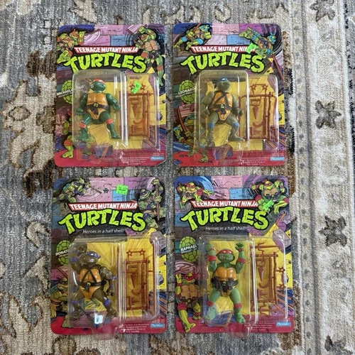 Lot Of 4 Playmates Teenage Mutant Ninja Turtles Figures 1988 VTG Sealed NEW 80s