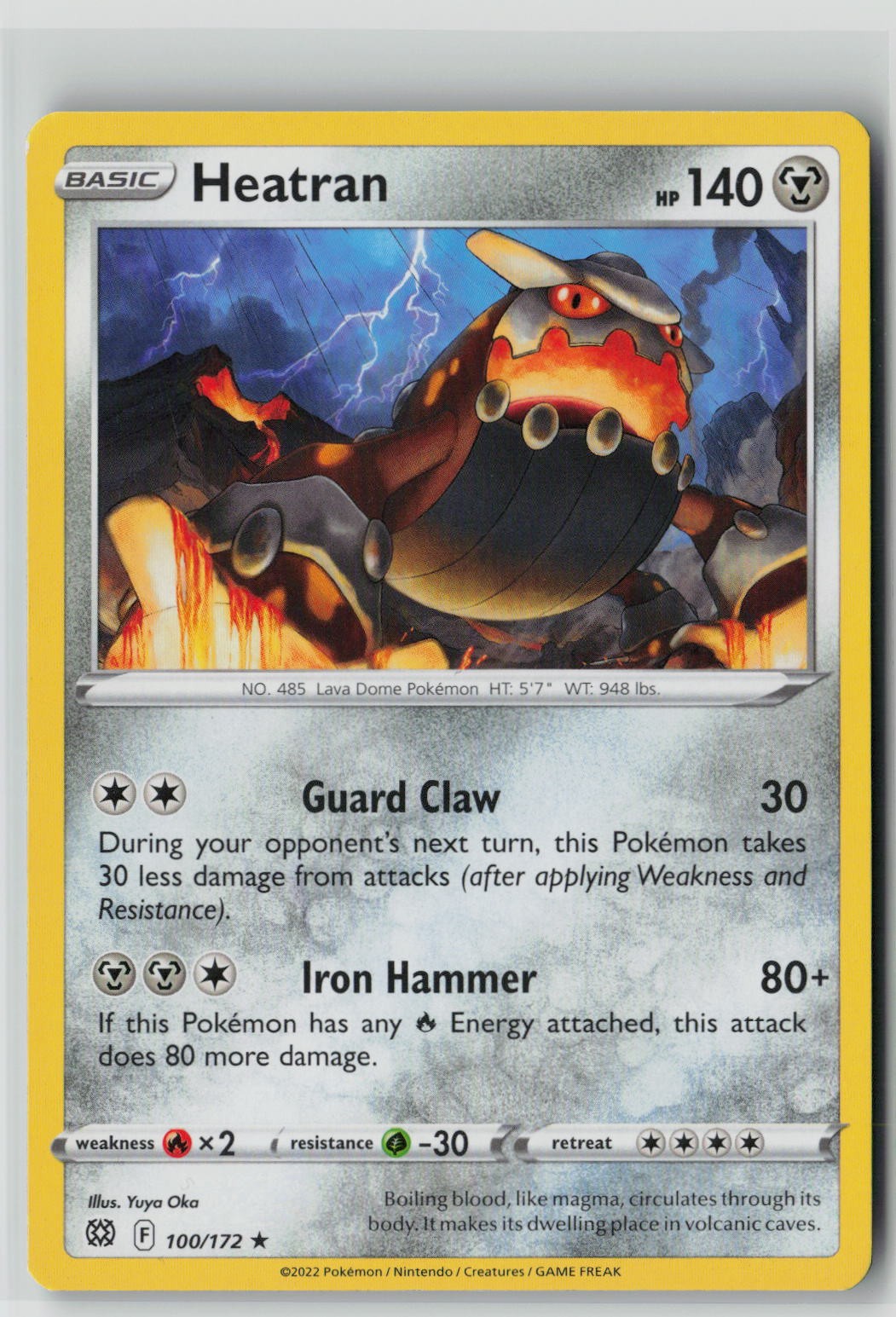 Heatran (SWSH09: Brilliant Stars 100/172) NM