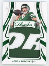 2024 PANINI FLAWLESS AARON RODGERS PATCHES 1/5 JETS #P-ARS EMERALD