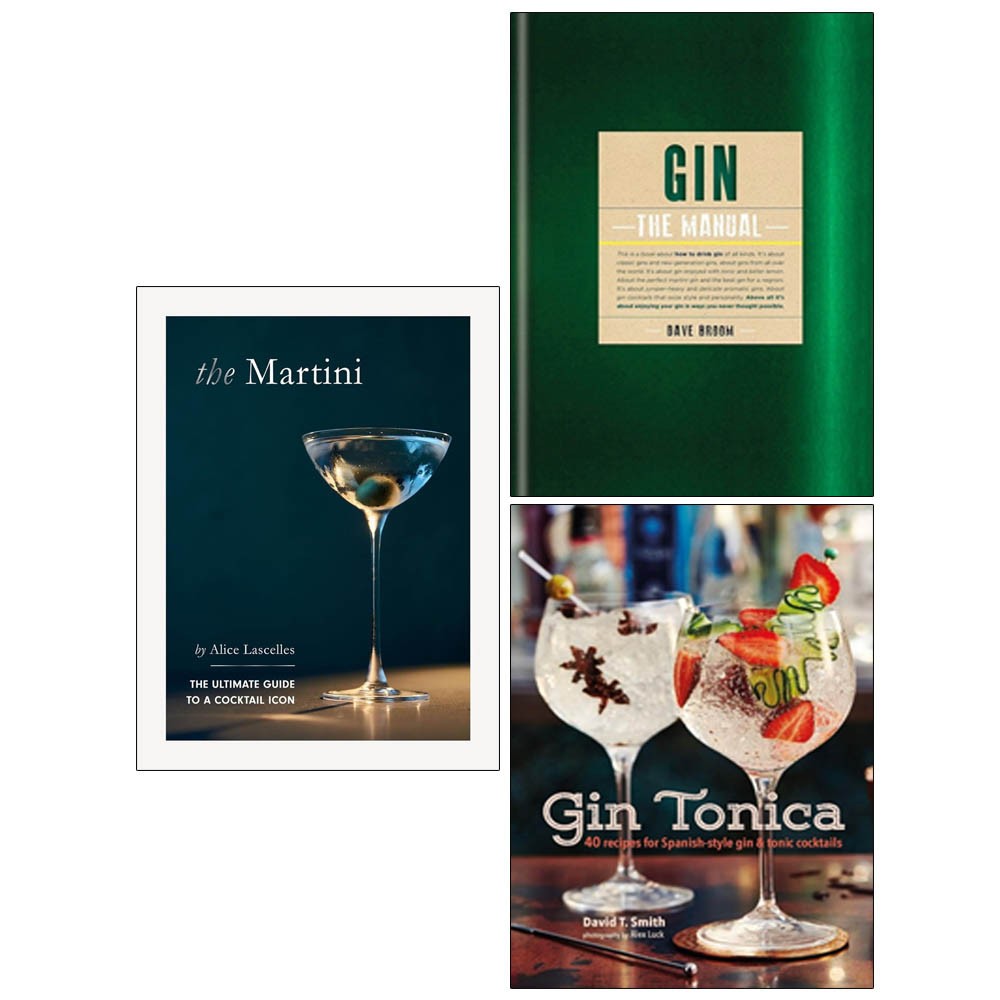 Gin Tonica David T. Smith, Martini Alice Lascelles, Gin The Manual 3 Books Set
