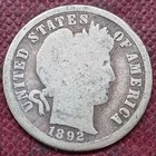 1892 S Barber Dime 10c Nicely Circulated RARE San Francisco  #99503