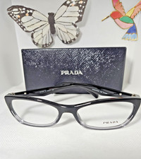 PRADA PR15PV ZYY/1O1 Eyeglasses, Black Gradient Transparent, 53-16 SMALL Head 