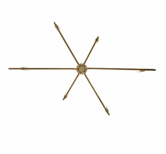 Lámpara de araña moderna Charlotte Collection 6 bombillas oro antiguo 11316AG PRECIO DE VENTA SUGERIDO POR EL FABRICANTE 246 $ NUEVA EN CAJA Foto 4 de 4