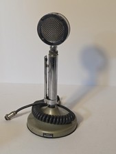 Vintage Astatic D-104 Microphone T-UG8 Stand Gray Chrome CB Ham Radio Desk Base