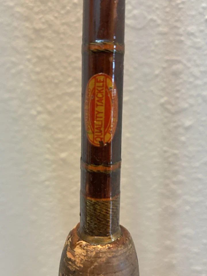 CAÑA DE PESCAR CON MOSCA BAMBÚ ACERO SouthBend vintage “aparejos de calidad” con estuche-FR3 Foto 2 de 4