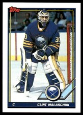 1991-92 Topps #97 Clint Malarchuk Buffalo Sabres Hockey Card
