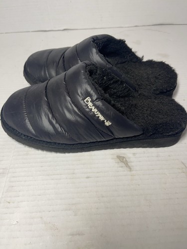 Bearpaw Women’s Black Slippers Puffy Blended Wool Inside Size 9 - Picture 3 of 7