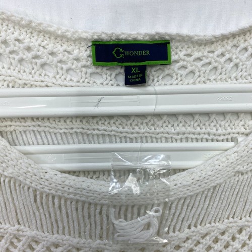 C. Wonder Mujer Talla XL Suéter Tejido Crochet Prenda para el hombro extendido con flecos - Imagen 5 de 8