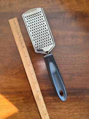 Stainless Steel Flat Handheld Cheese Grater Sturdy Zester Wall Hanging 11''L x2''W