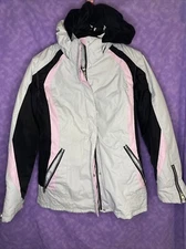 Protection System Women Medium Ski Jacket Removable Liner Fleece Lined Hood #698