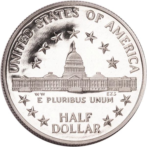 Medio dólar conmemorativo del bicentenario del Congreso de prueba 1989-S como nuevo Foto 2 de 3