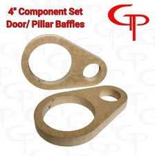 4" inch + Tweeter component set door pod pillar baffle Speaker Ring MDF  Pair
