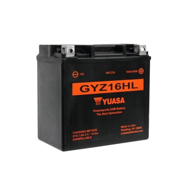 Batterie moto YUASA GYZ16HL 12V 16.8Ah étanche haute performance pour gros cubes