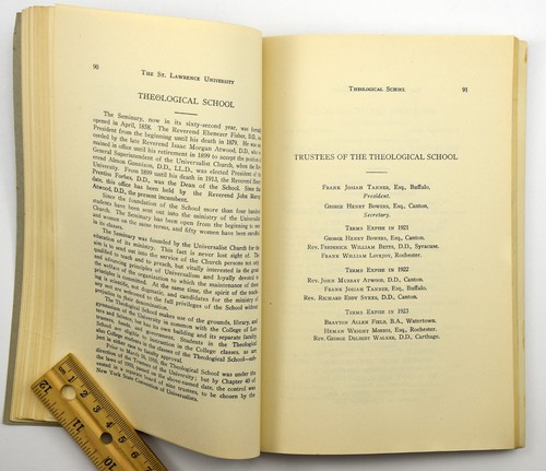 St. Lawrence University Catalogue 1920-1921 - Canton, NY College - Picture 9 of 13