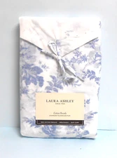 Laura Ashley Standard Set of 2 Cotton Percale 21" x 32" Pillowcases VANESSA