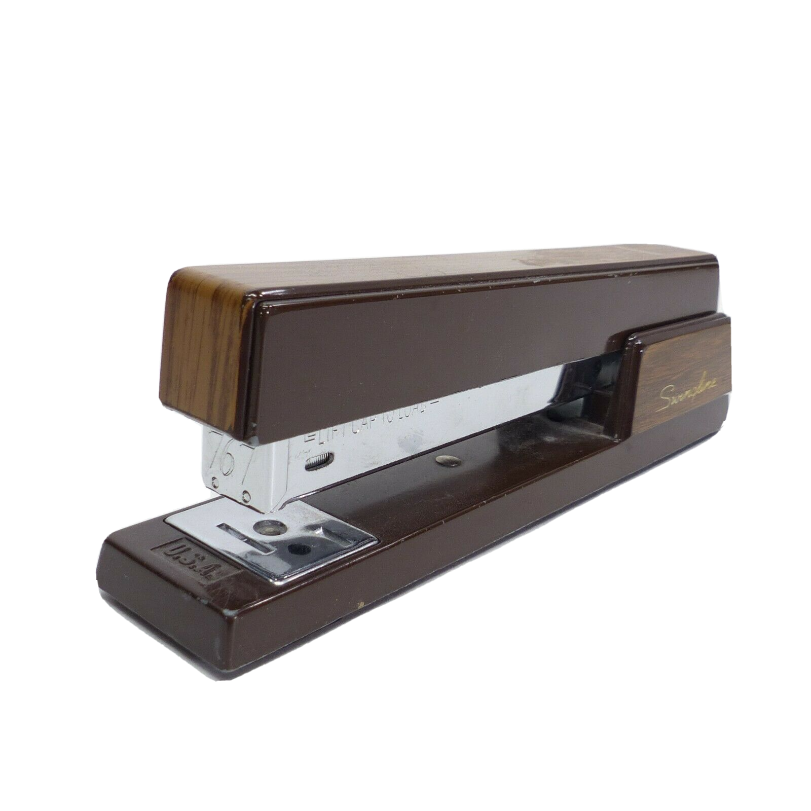 Swingline 767 Stapler Faux Woodgrain 94-02  Retro MCM Made in USA Tested Vtg-image