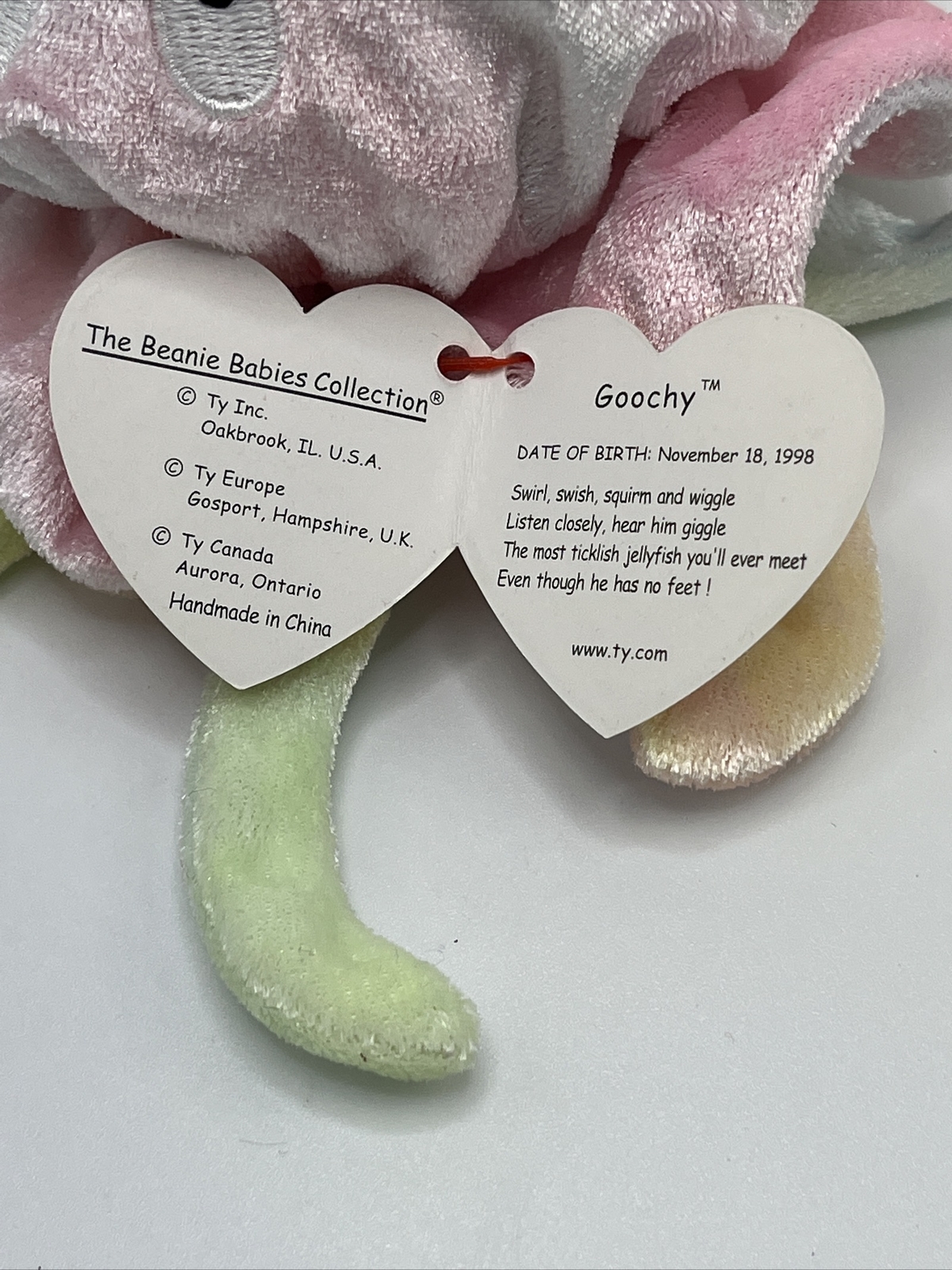 RARE Goochy Beanie Baby With Multiple Errors! Vintage COLLECTABLE