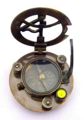 Nautical Sundial Compass Brass Antique Finish Sundial Compass