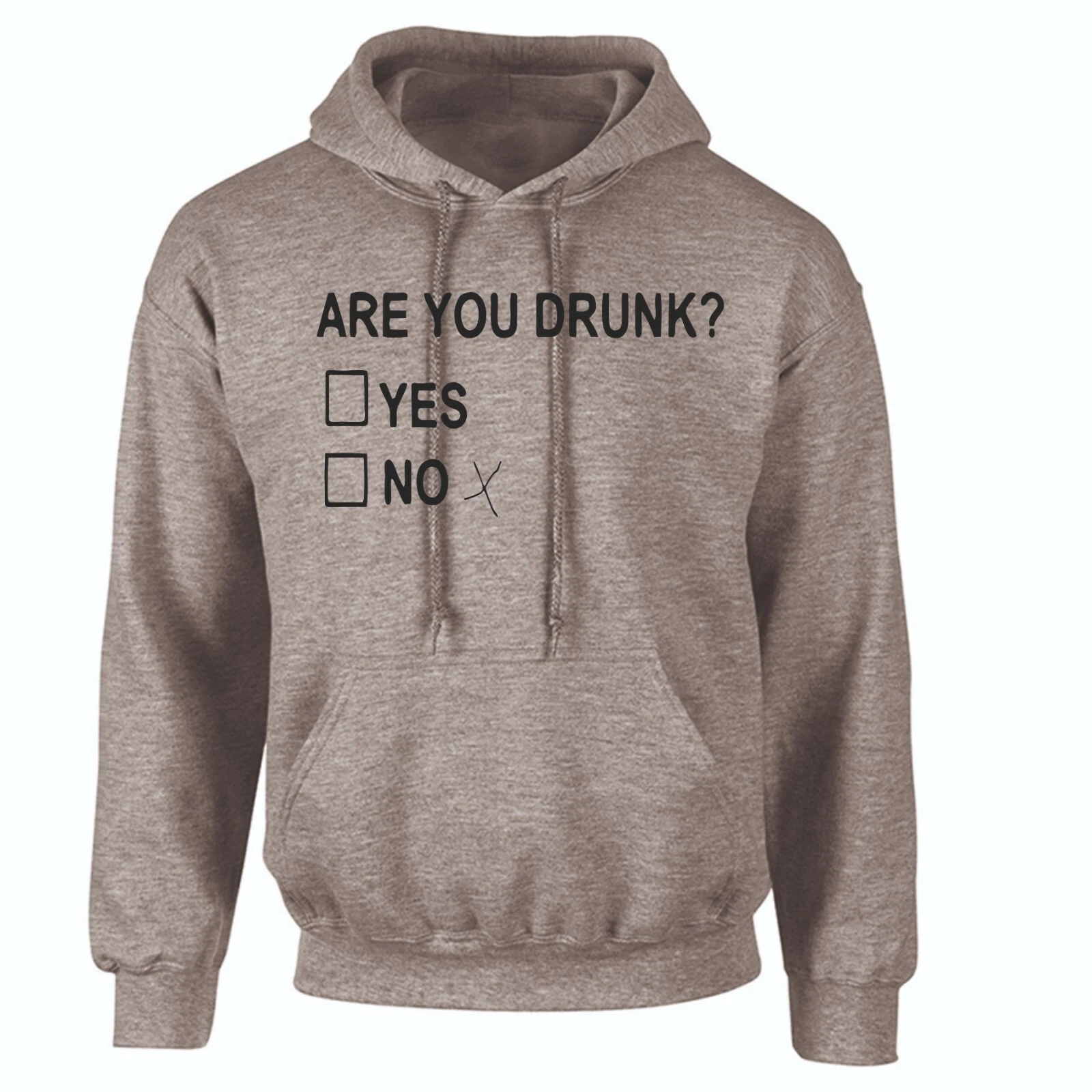 RHUDE Felpa con cappuccio unisex Are You Drunk Yes or No Funny Beving Cool Novità regalo maleducato