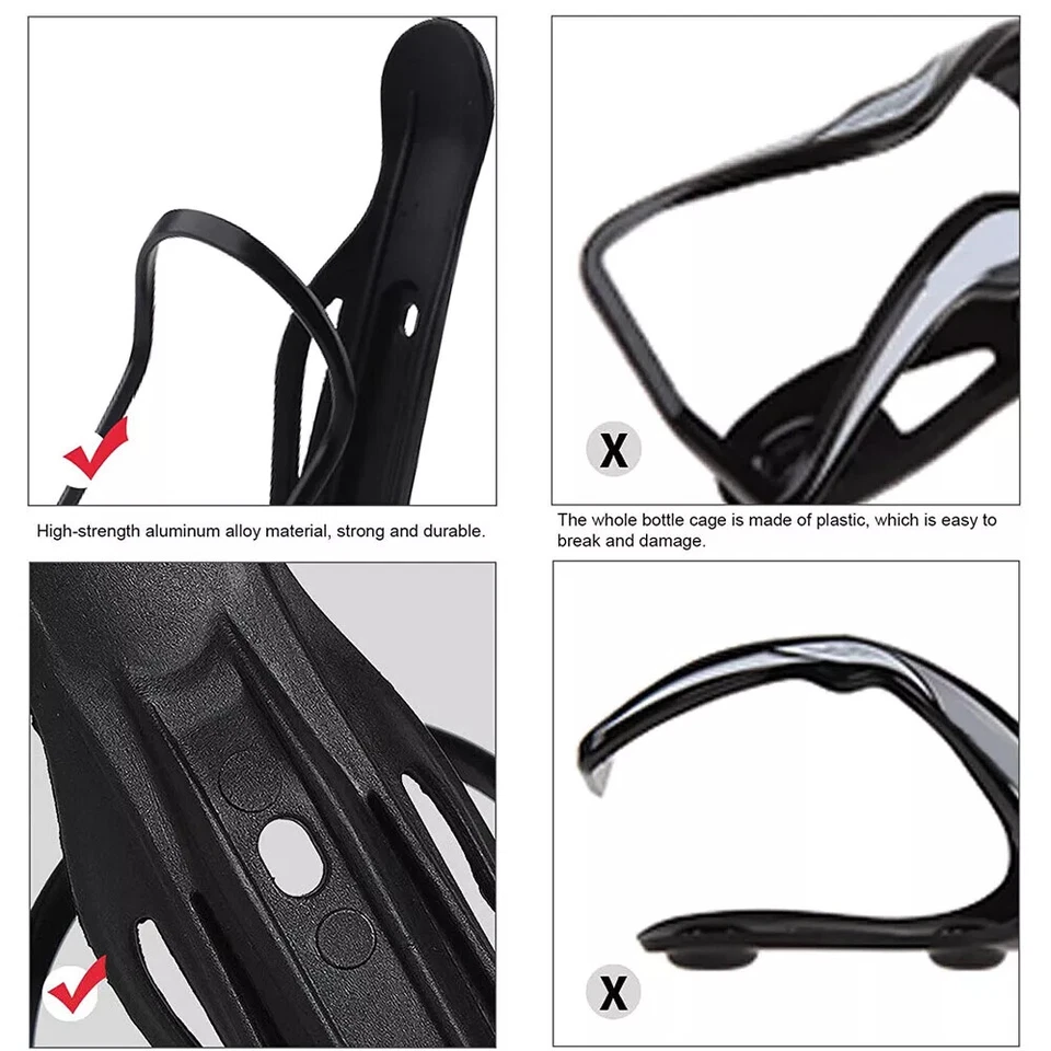 2x Jaula Bicicleta Deportes Ciclismo Aleación de Aluminio Portabotellas de Agua Porta Bebidas Foto 3 de 4