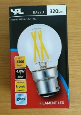 SPL BA22D LED 4W=31W Extra Warmwit 2500K 360° die Glühbirne 2 Stück(5 /stück)