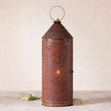 22 inch Chimney Lantern in Rustic Tin