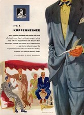 1948 Kuppenheimer Clothing Men's Suits Original Color Print Ad