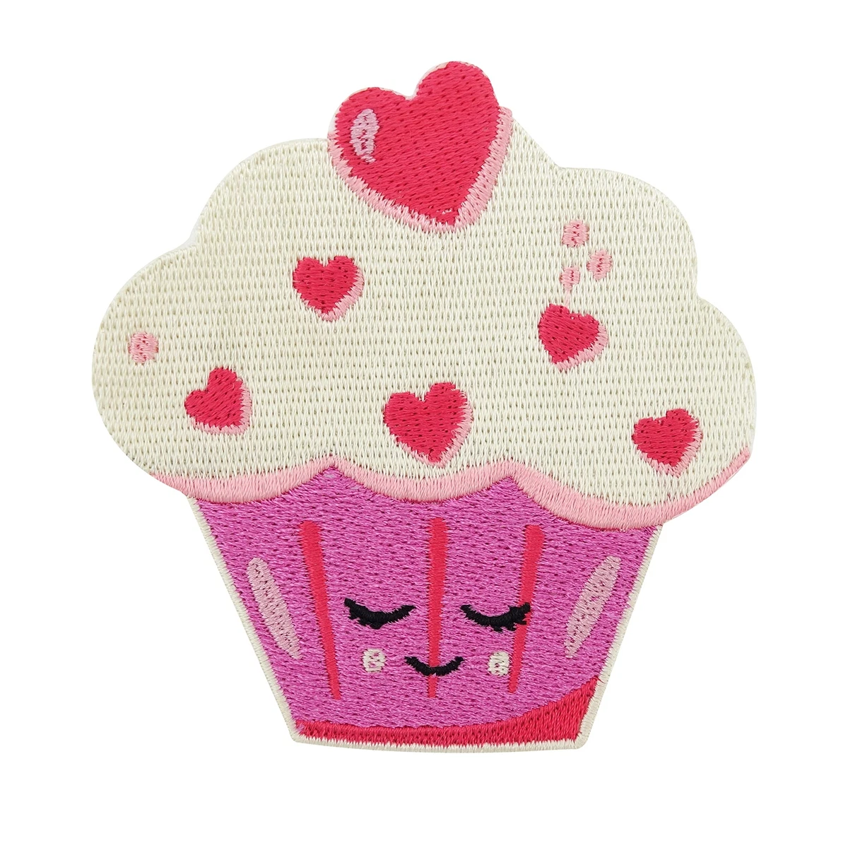 Patch Ricamato A Forma Di Cupcake - Applique Per Stoffa - 5.3 X 7.3 Cm - 3