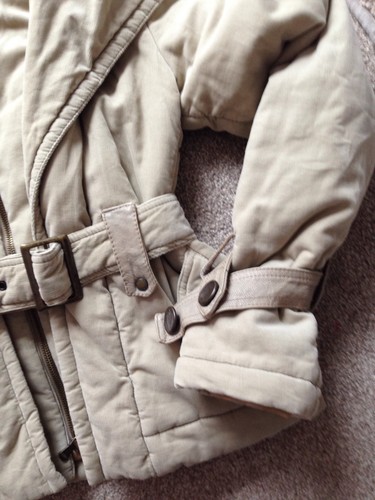 patrizia pepe coat beige warm coat jacket bomber size 42/10