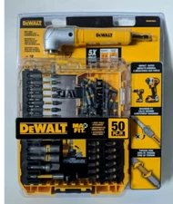 DeWalt MaxFit 50 Piece Impact Screwdriving Bit Set & Right Angle Attachment- NEW