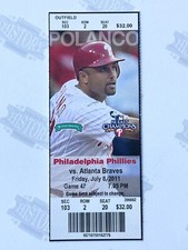 2011 Juan Perez Immaculate Inning Ticket Braves at Philadelphia Phillies 7/8/11