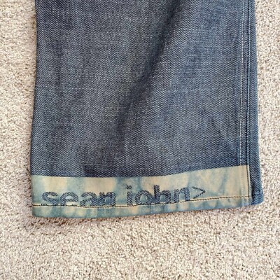 Vintage Diddy Y2K Sean John Baggy Denim Jeans Hip Hop Skater 38x32