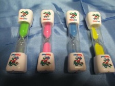 4 St&uuml;ck  Zahnputz - Uhr / Zeitmesser f&uuml;r Kinder , Sanduhr ( " Eieruhr " ) , NEU