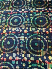 Batik Style Cotton Fabric Colorful Circle Dot Pattern 40" Wide 1/2 Yard Sewing