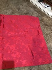 Red Poinsettia Design Damask Tablecloth-104 x56"