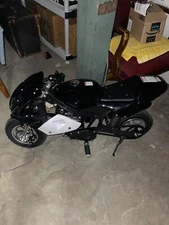 Motorbike 49CC 4-Stroke Gas Pocket Rocket Bike for Kids Mini Motorbike Black