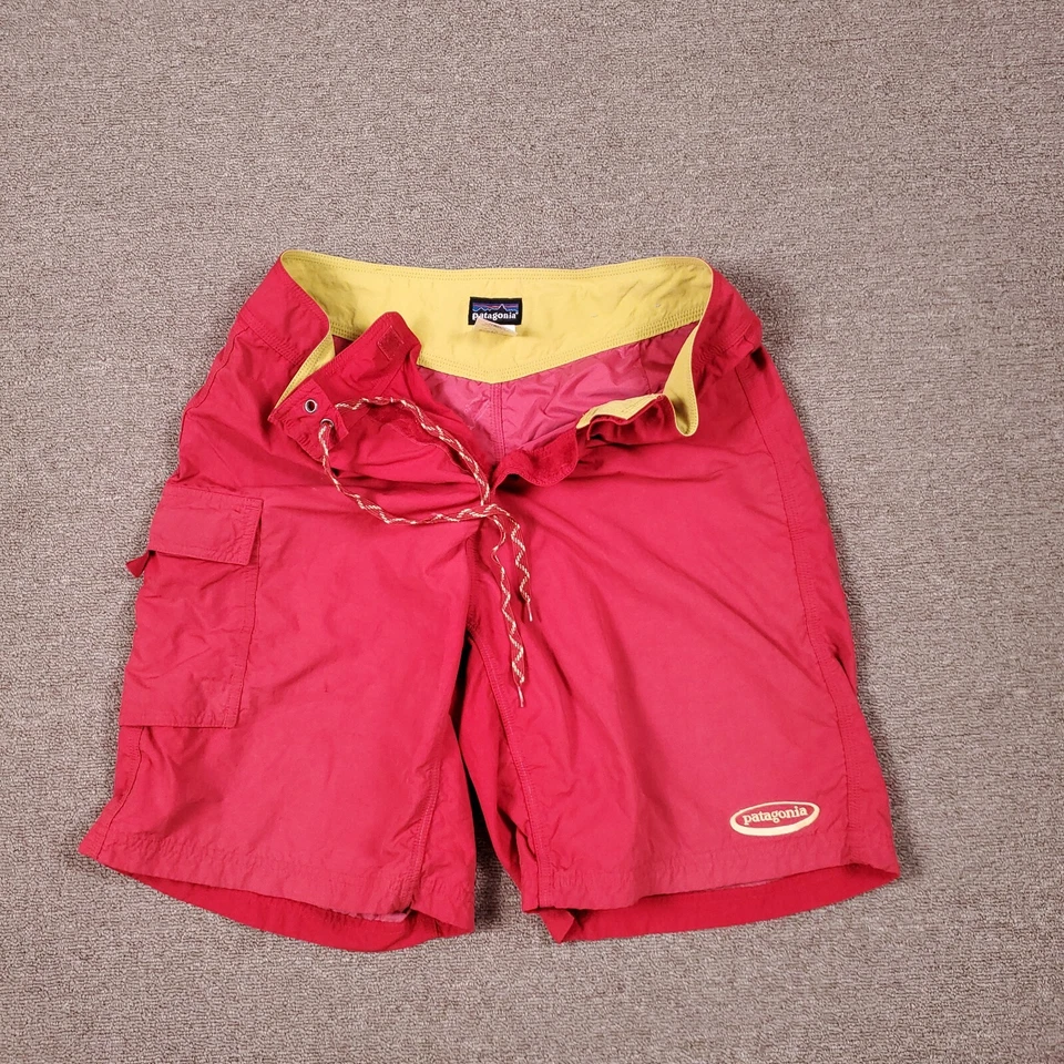 Pantalones Cortos Patagonia Hombres 33 Rojo Yate Barco Náutico Diseñador Bañador Fiesta Playa Foto 4 de 4