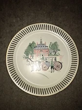 VTG The American Art Works Inc-Social Supper Tray Colonial Scene-Rare